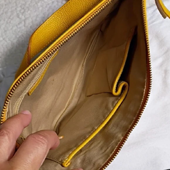 Banana Republic Mustard Leather Crossbody‎ Bag